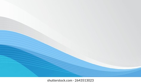 Fondo de onda fluida azul brillante con líneas curvas dinámicas