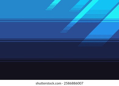 Bright Blue Futuristic Abstract Glowing Light from above Background, Dithered Gradient