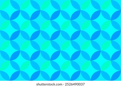 Bright blue geometric pattern with no seams.