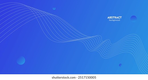 Bright blue gradient background with wavy line pattern. Eps10