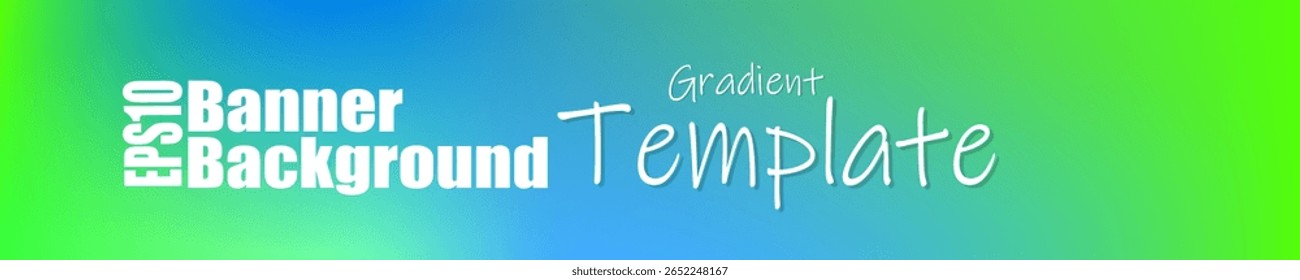 Fondo de Anuncio degradado azul y verde brillante con una transición suave y fresca, ideal para diseños de Vector modernos, limpios y llamativos.
