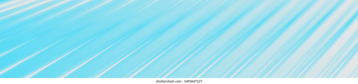 Bright blue and grey abstract minimal banner template with smooth striped texture. Vibrant lines vector decoration, web header layout background