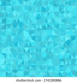 Bright Blue Grid Mosaic Background. Creative Design Template. Seamless vector illustration.