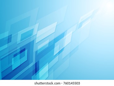 Fondo moderno abstracto de alta tecnología azul brillante. Diseño vectorial geométrico