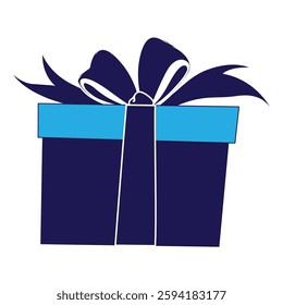Bright blue holiday packaging boxes vector.