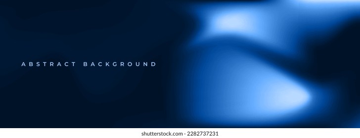 Bright blue holographic background. Abstract blue liquid gradient creative banner. Blurred soft blend color gradation minimalist background. Vector illustration.