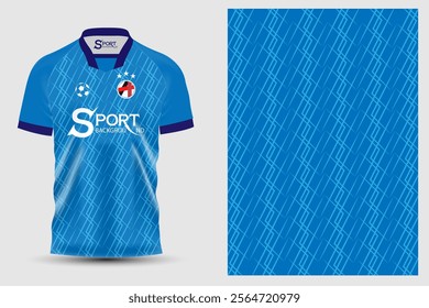 A bright blue jersey with a simple yet stylish design. There are blue and purple colors on the collar and sleeves.