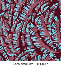 Bright blue jungle pattern