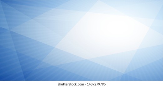 Bright blue light background, shine geometric wallpaper - stock vector