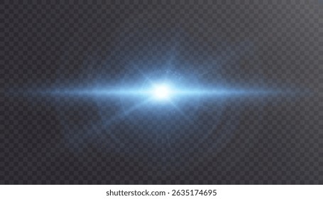 Bright blue light effect. Vector