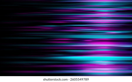 Bright blue light and pink lines streaking rapidly across a dark background. Dynamic motion with contrasting hues creates a bold visual effect. Ideal for futuristic and vibrant digital designs.
