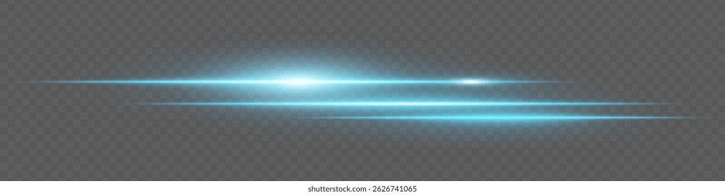 Bright blue light streaks with soft glow and transparency. Ideal for motion effects, futuristic transitions, fast movement highlights, light speed simulation and digital design elements.
