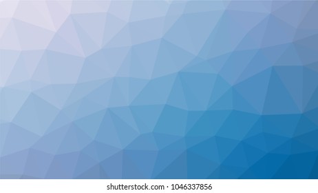Bright blue low polygonal crystal background. Triangular polygon pattern. Low poly vector illustration. Low polygonal backdrop