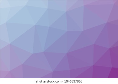 Bright blue low polygonal crystal background. Triangular polygon pattern. Low poly vector illustration. Low polygonal backdrop