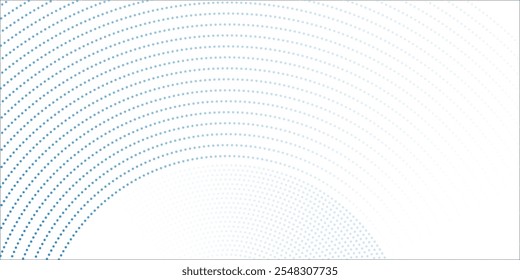 Bright blue minimal dotted line abstract background.