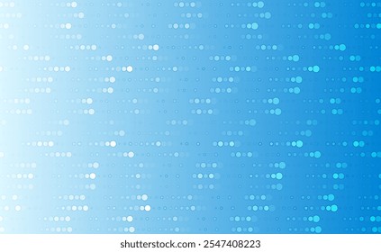 Bright blue minimal dotted lines abstract futuristic background. Geometric tech concept halftone vector design