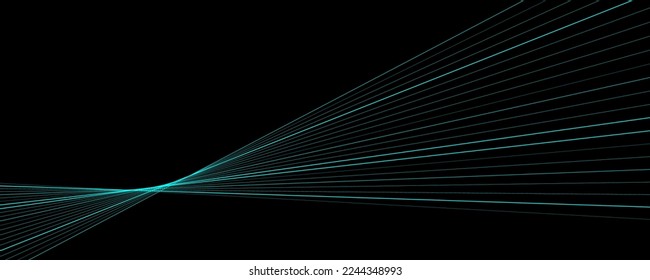 Fondo de tecnología abstracto de líneas mínimas azul brillante. Diseño tecnológico de pancartas vectoriales