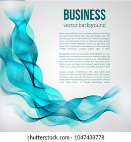Bright blue moving wavy lines. Business background. Easy to edit design template for your projects and presentations.