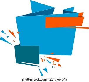 Bright blue orange form banner. Promo label
