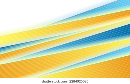 Bright blue and orange smooth stripes abstract corporate background. Vector design