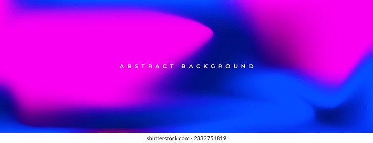 Bright blue and pink holographic background. Blurred soft blend color gradation minimalist background. Pink and blue abstract liquid gradient creative banner. Vector illustration.