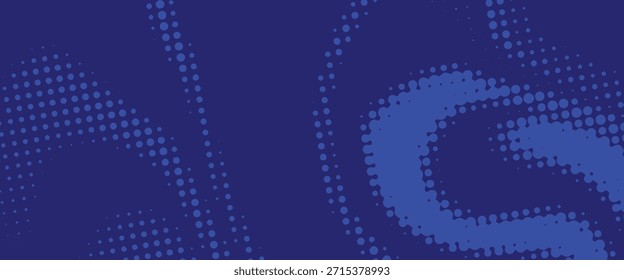 Superposición de textura punteada pixelada azul brillante. patrón de semitono azul oscuro. Fondo de degradado de cómic retro. Ilustración vectorial