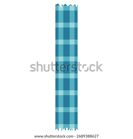 Bright blue plaid washi tape roll, perfect for crafting and decorating projects