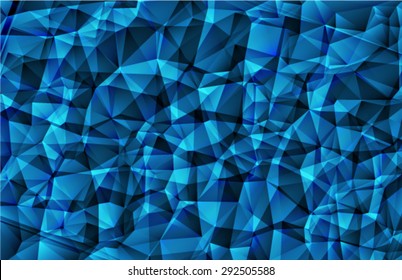 Bright blue  polygon abstract background. Vector EPS 10 illustration.