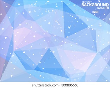 Bright blue polygon abstract background. Vector EPS 10 illustration.