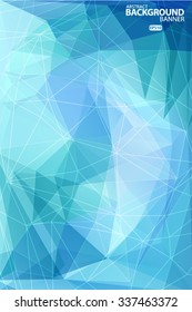 Bright blue polygon abstract background. Vector EPS 10 illustration.