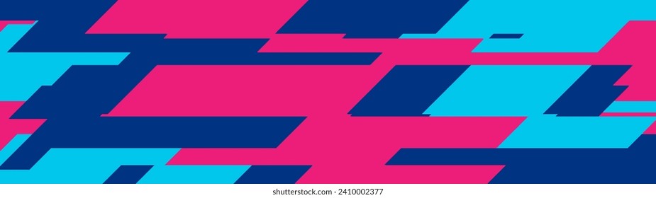 Bright blue purple abstract minimal geometry background. Vector banner graphic design