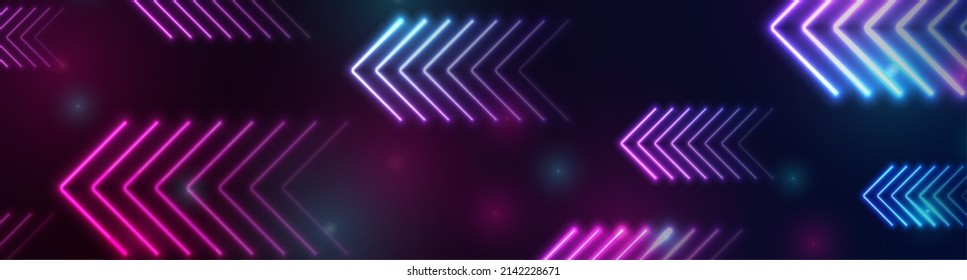 banner abstract neon laser