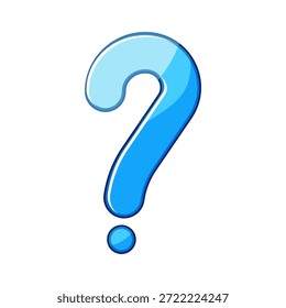 Símbolo de signo de interrogación azul brillante sobre un fondo blanco, visualizando conceptos como consulta, duda, Asistencia, ayuda, confusión y Preguntas frecuentes