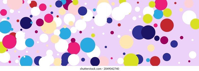 Bright Blue Red Pastel Play Print. Children Vibrant Pink Indigo Yellow Color Design Pic. Violet Purple White Kids Dark Rainbow Composition. Circles Multicolor Beige Green Vivid Background.