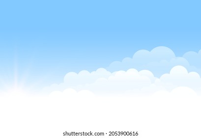 bright blue sky background with clouds