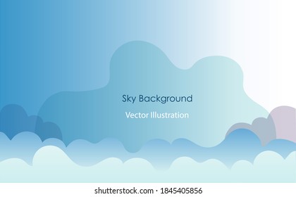 Fondo del cielo azul brillante con nubes blancas onduladas. Idea para planilla de banner, sitio web y páginas de inicio.