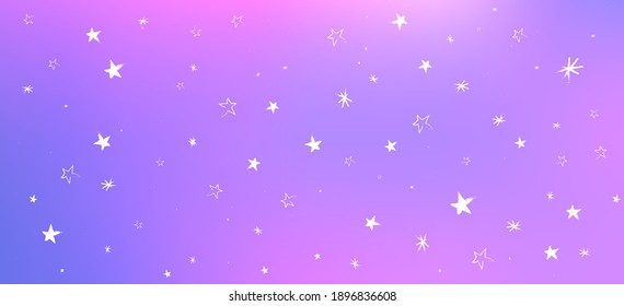 Bright Blue Sky Background. Realistic Vector Clouds