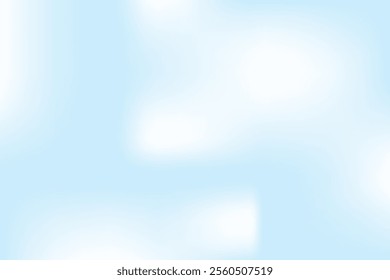 Bright blue sky. Smooth transitions of blue shades. White clouds. Water in a pool, Blurred light blue gradient, pool, blue, travel, holiday, sea, summer, underwater. EPS vector illustration