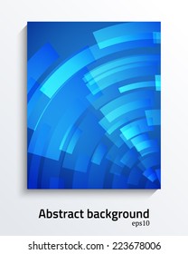 Bright blue smooth abstract background. Vector illustration.