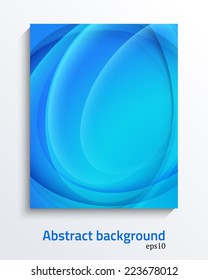 Bright blue smooth abstract background. Vector illustration.