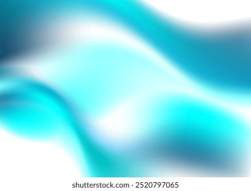 Fondo elegante abstracto ondulado azul brillante liso. Diseño de Vector