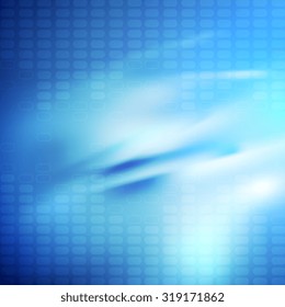 Bright blue smooth glossy tech background. Vector design