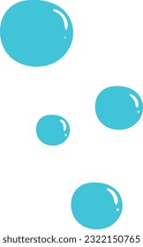 Bright blue sponge. bright blue bubbles