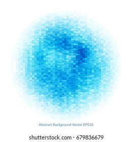 Bright blue spot on a white background. Geometric texture.