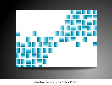 Bright blue squares vector illustration