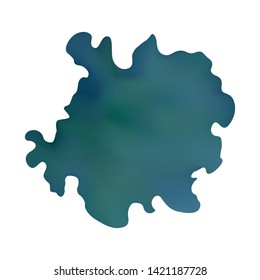Bright blue stain. Vector illustration. The texture of watercolor. Gradient mesh.