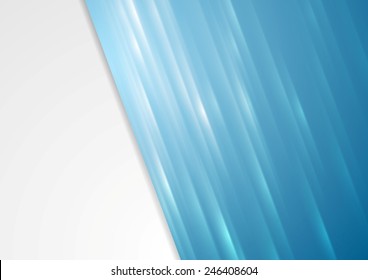 Bright blue stripes abstract background. Vector design