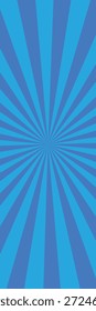 Plano de fundo azul brilhante do padrão de explosão solar com centro abstrato das linhas radiais