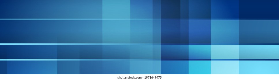 Fondo abstracto geométrico de tecnología azul brillante. Diseño de pancarta mínimo de vectores