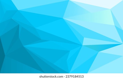 Bright blue triangle polygon abstract background. Geometric shape element design graphic. vector illustration for web, digital, banner, flyer, wallpaper